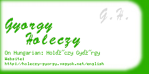 gyorgy holeczy business card